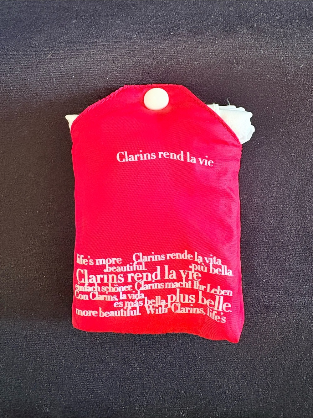 CLARINS - Portable tote bag in pouch with snap - New Condition!